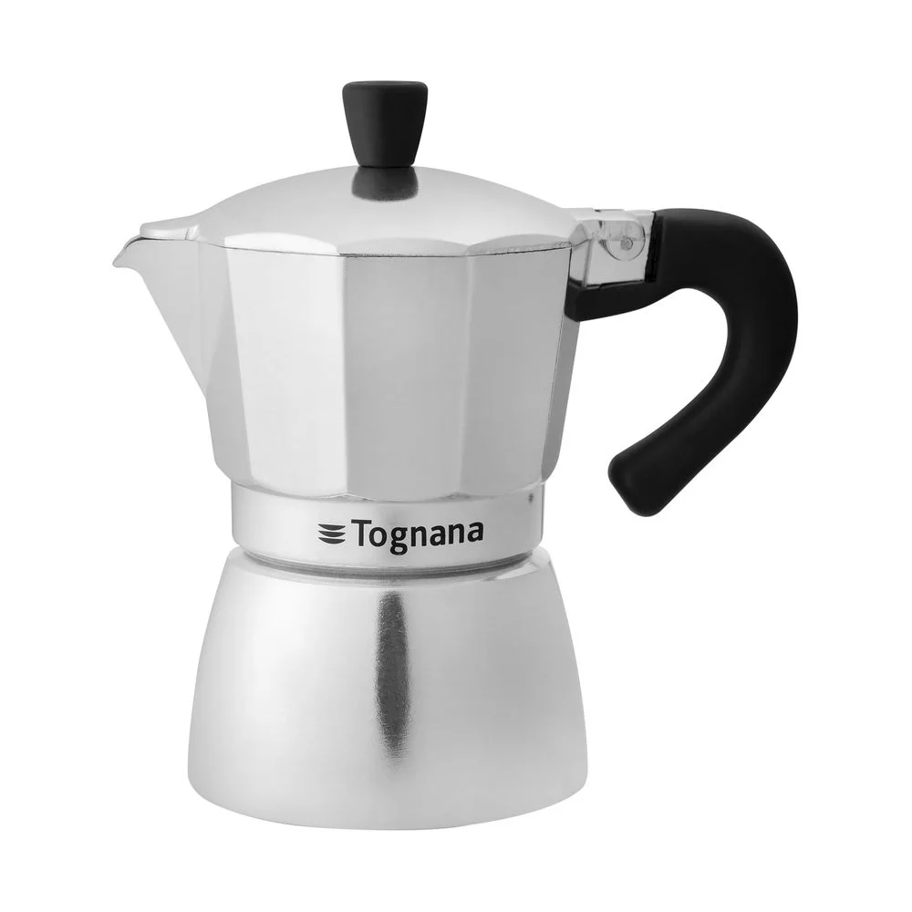 Cafeteira Italiana Tognana Mirror em aço inox com capacidade para 6 xícaras
